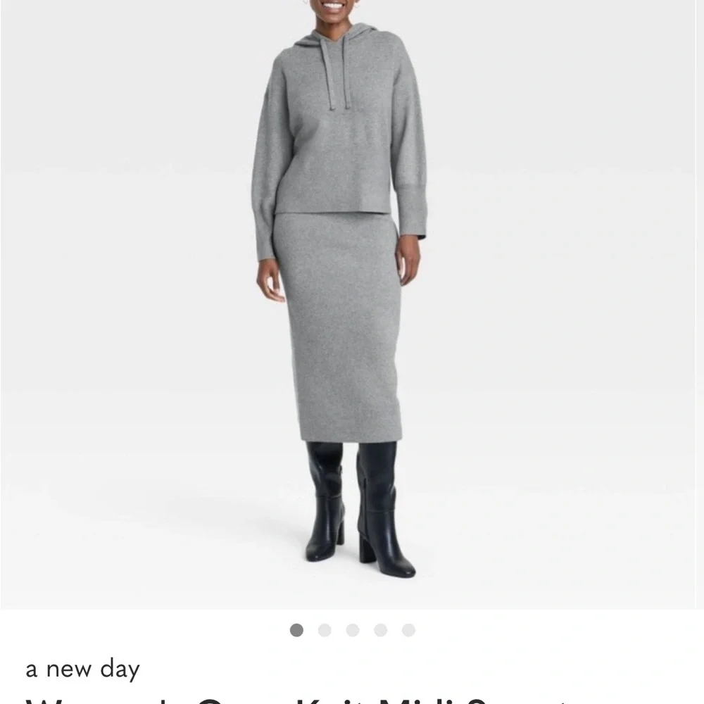 NWOT A New Day Dark Gray Knit Sweater Skirt - NWOT W4